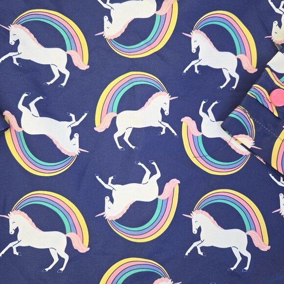 Carters Girls 3T Blue Unicorn & Rainbow Rain Jacket 4139 - Picture 9 of 10